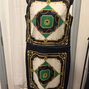 Lauren Ralph Lauren Black and Gold Dress